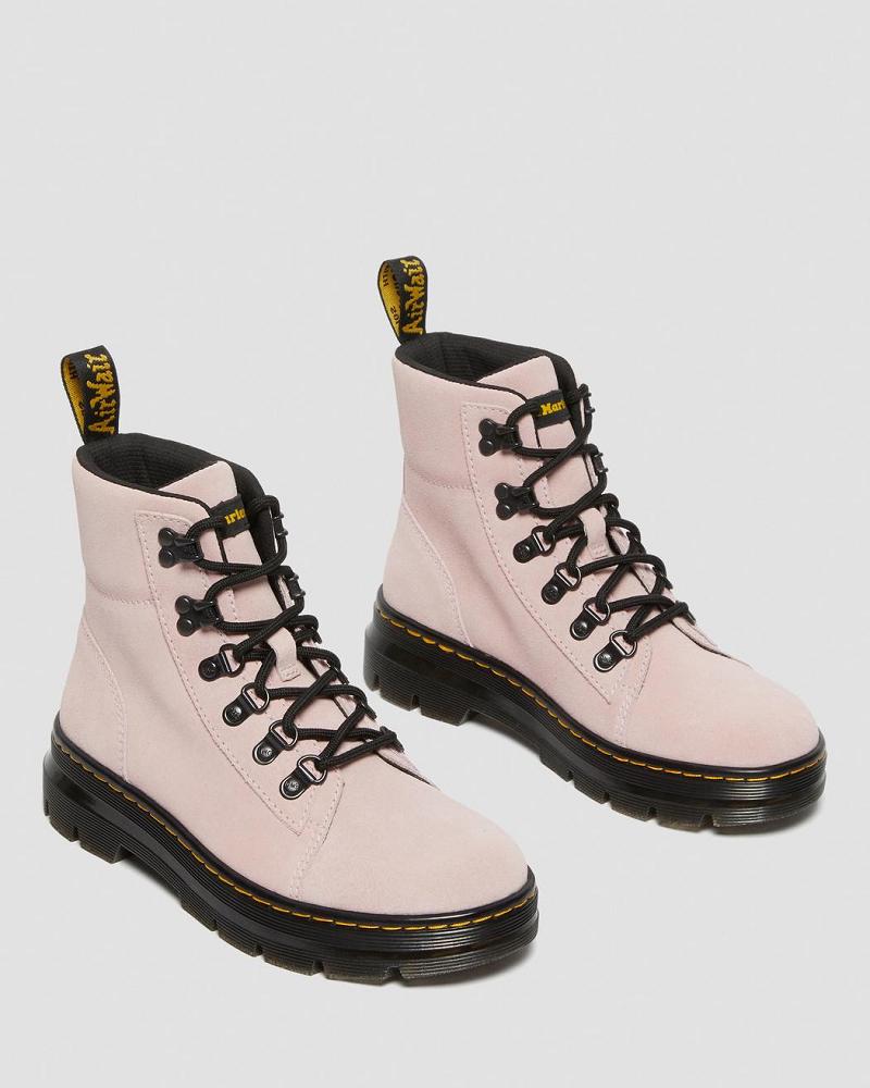 Women's Dr Martens Combs Women Suede Ankle Boots Pink | AU 55PJJ